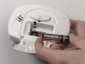 Fitting batteries in carbon monoxide alarm