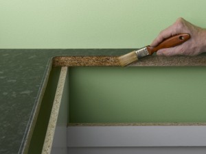 sealing cut edges on kitchen worktop