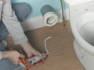 using silicone sealant with toilet