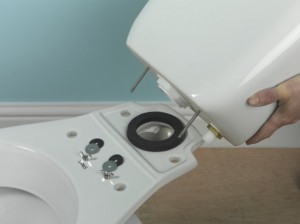 positioning close couple washer and cistern