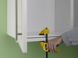 clamping kitchen pelmet for fixing