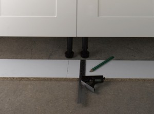 measuring kitchen plinth