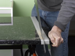 cutting kitchen worktop