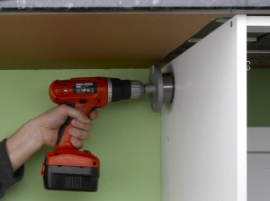 cutting hole in side of kitchen unit