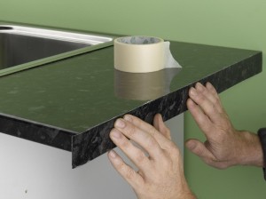 positioning worktop edging strip