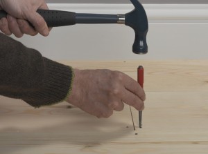 punching in nail