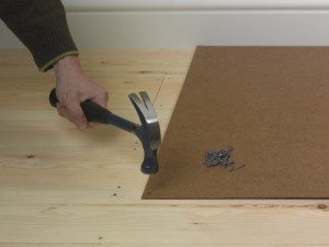 Fixing hardboard