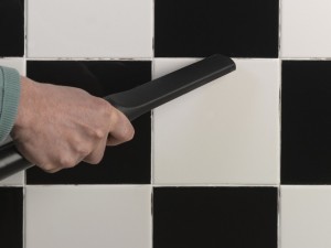 removing dust from tile joints