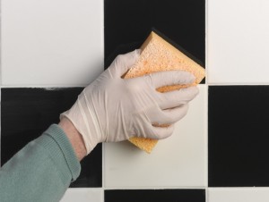 removing excess grout