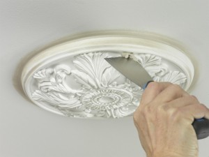 filling holes in ceiling rose