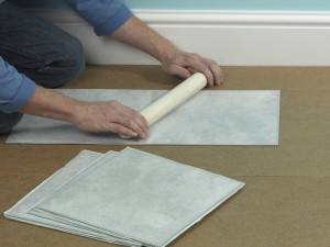 laying vinyl tile