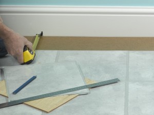 measuring to cut tiles