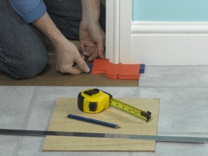 using profile gauge for vinyl tiles