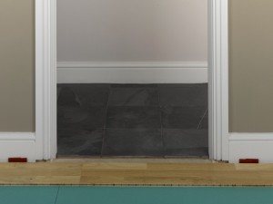 laying floor doorway