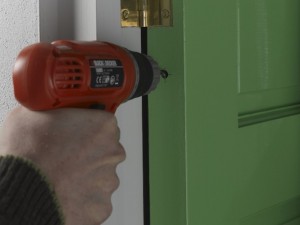 drill hole in door edge