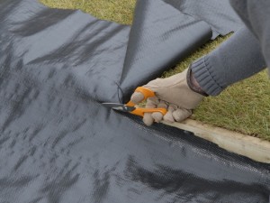 fitting weedproof membrane