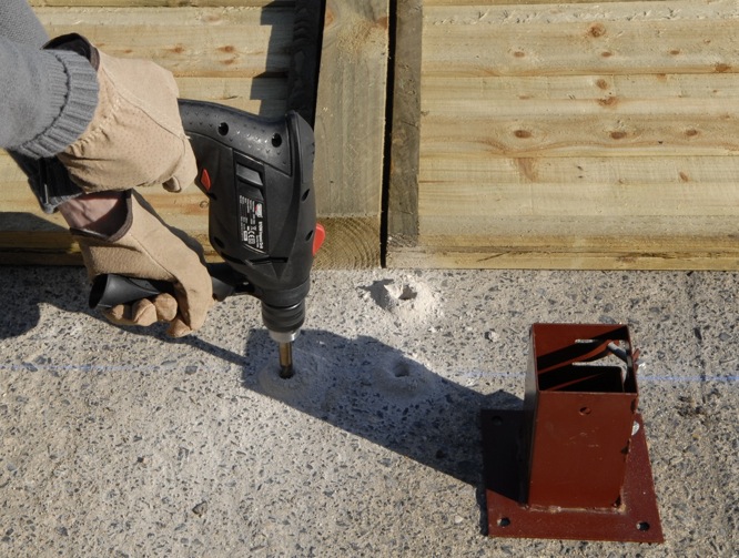 Julian Cassell's DIY Blog » Blog Archive Erect a fence on concrete