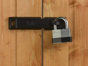 securing shed with padlock