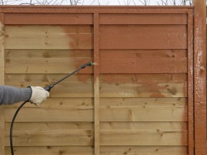 spraying fence