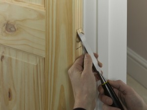 chisel away wood for door closer plate
