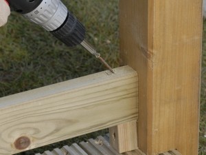 fixing deck handrail support