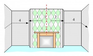 How to wallpaper a chimney breast option 1