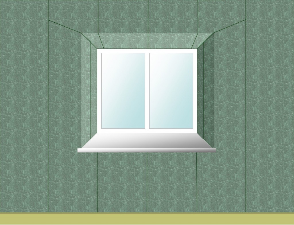 How to wallpaper around a window