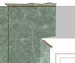 Wallpapering around a window 1a.