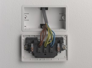three cables connected at the socket