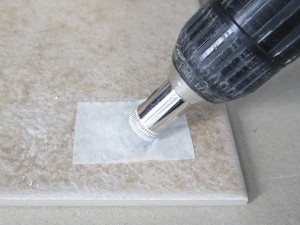 Drilling porcelain tile