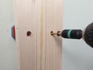 Securing door lining in place